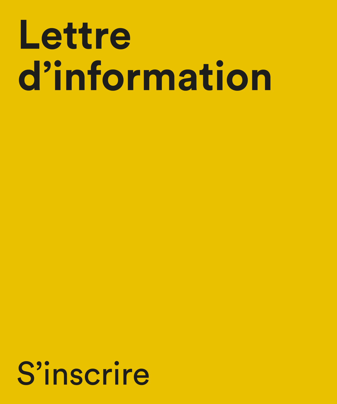 Lettre d'information