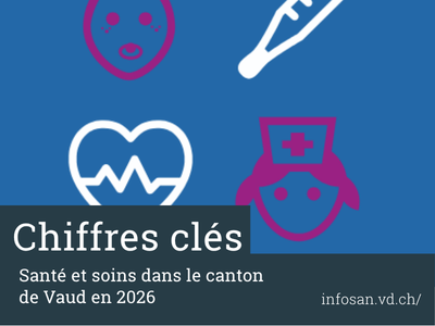 Illustration (couverture brochure 2026): dessins coeur, infirmière, thermomètre etc.