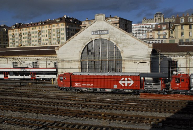 photo de la halle CFF aux locomotives de Lausanne