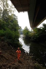 Septembre 2017 - Route Vufflens - Terrassement pour l'exutoire dans la Venoge