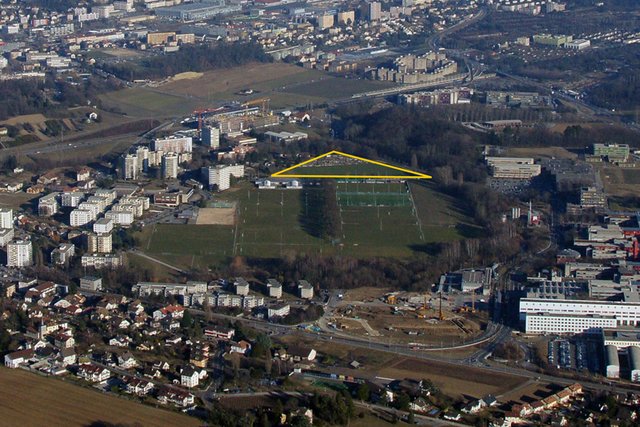 Zone prévue pour la construction des logements sur le site de «La Pala» à Chavannes-près-Renens