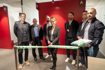 Inauguration du Centre de biométrie par Isabelle Moret. Conseillère d'Etat