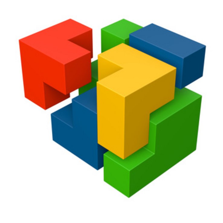 image d'illustrations: briques en couleurs assemblées