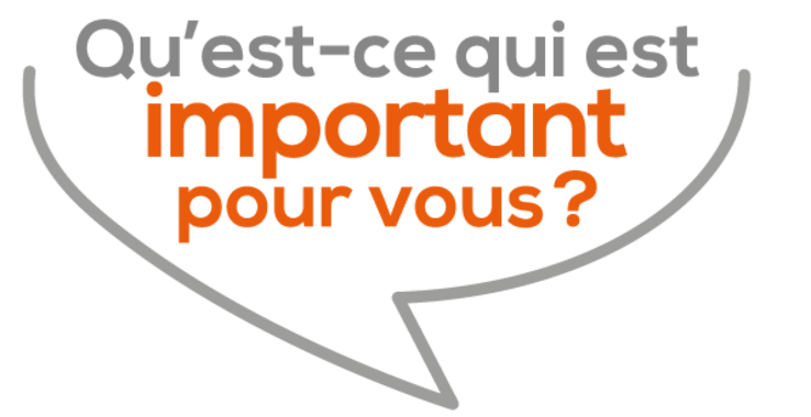 logo de la campagne "qu'est-ce qui est important pour vous?"