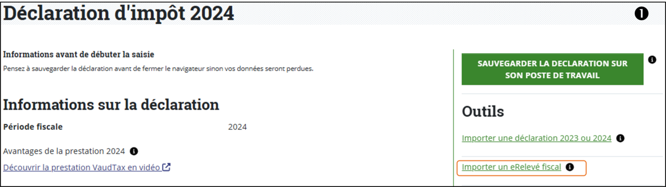 Import eRelevé fiscal 1