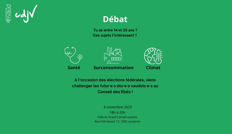 CDJ Vaud - invitation débat EF2023 2e tour