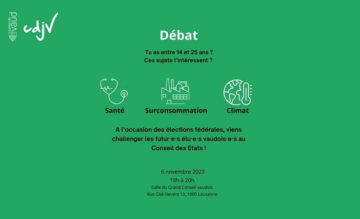 CDJ Vaud - invitation débat EF2023 2e tour