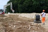 Juillet 2017 - Route Penthaz - Construction de la butte antibruit
