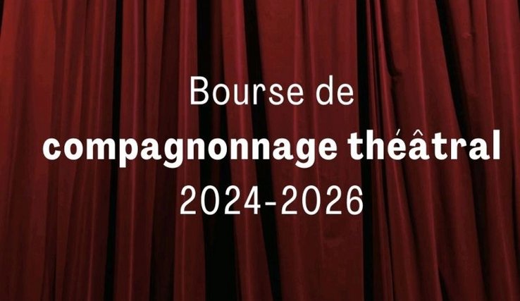 Image de rideau de théâtre "Bourse de compagnonnage théâtrale 2024-2026"