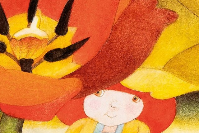 Affiche de l'exposition "Etienne Delessert. Illuminateur", Yok-Yok La Tulipe, aquarelle sur papier, 2012, BCU Lausanne, Fonds Etienne Delessert. Affiche de l'exposition "Etienne Delessert. Illuminateur", Yok-Yok La Tulipe, aquarelle sur papier, 2012, BCU Lausanne, Fonds Etienne Delessert, IC DELE.01.02