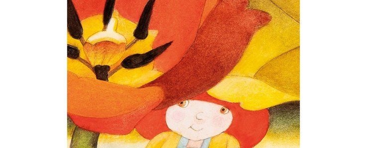 Affiche de l'exposition "Etienne Delessert. Illuminateur", Yok-Yok La Tulipe, aquarelle sur papier, 2012, BCU Lausanne, Fonds Etienne Delessert, IC DELE.01.02