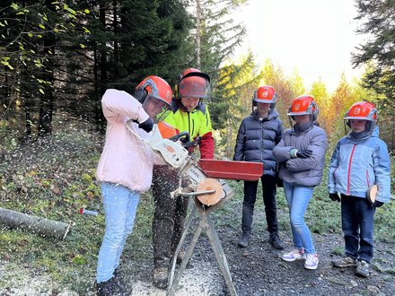 L'atelier Métiers de la forêt à Aigle lors de la dernière jom.