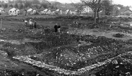 Section de Lousonna fouillée en 1961