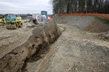 Février 2016 - Route Penthaz - Construction des drainages de bord de route