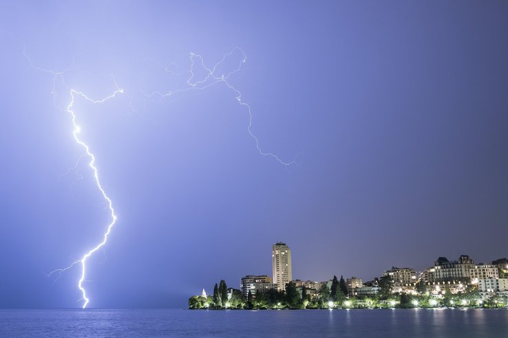 SCHWEIZ UNWETTER MONTREUX Keystone ATS