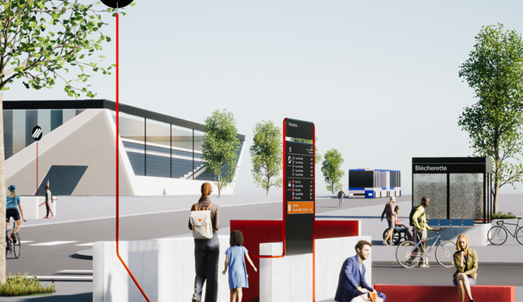  Un concept de design intérieur des stations du nouveau m3 a été choisi, commun à toute la ligne. 