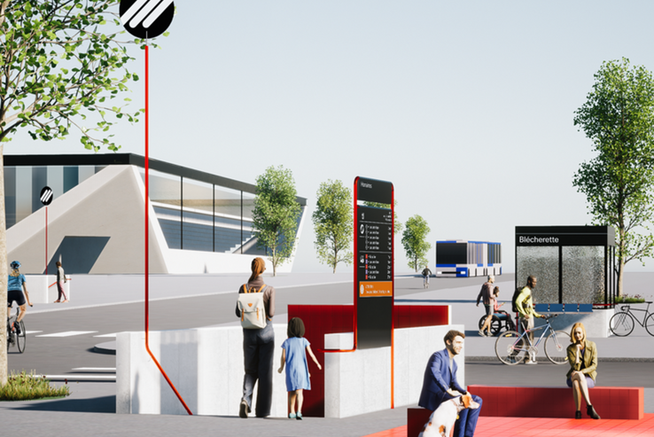  Un concept de design intérieur des stations du nouveau m3 a été choisi, commun à toute la ligne. 