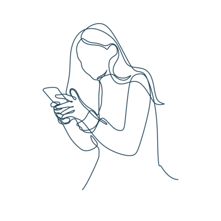 Jeune fille avec téléphone
