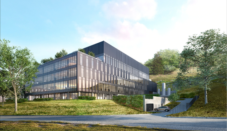 Image de synthèse du projet de construction BIOTECK de MERK