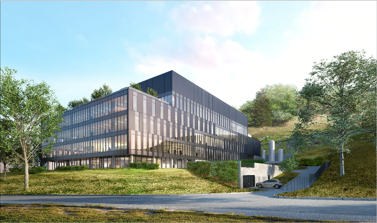 Image de synthèse du projet de construction BIOTECK de MERK