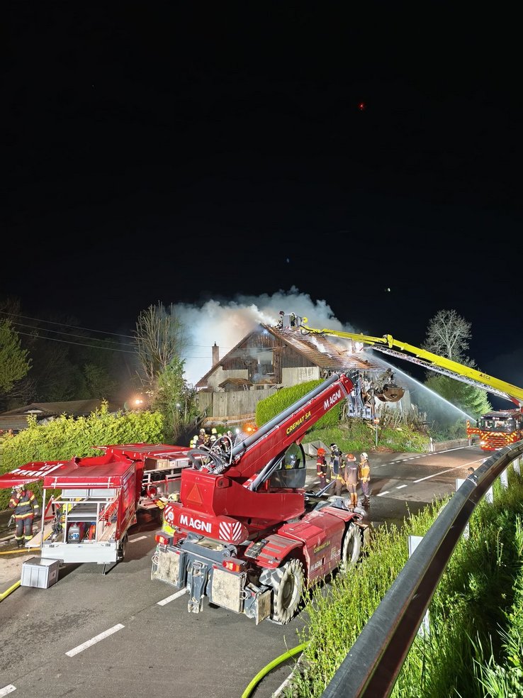 Incendie à Corsier-sur-Vevey