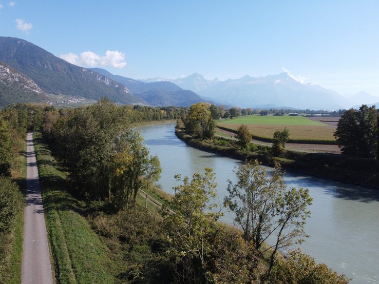 Vue du Rhône - Iles des clous