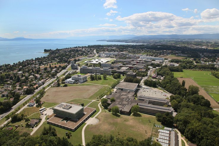 terrains de Dorigny vus depuis la hauteur.
