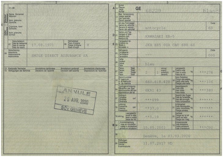 Permis de circulation
