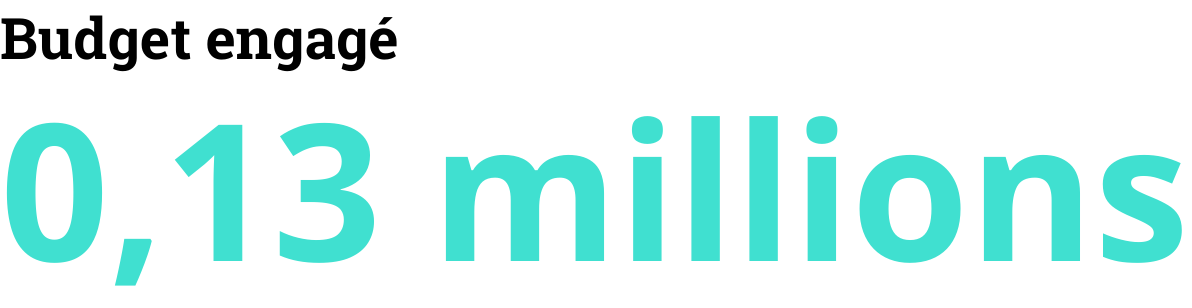 Budget engagé: 0.13 millions