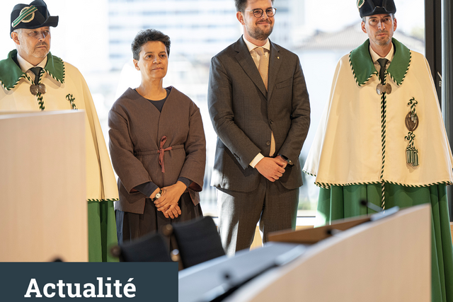 Ariane Morin et Quentin Racine avant leur assermentation devant le plénum