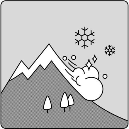 Illustration d'avalanche sur une montagne
