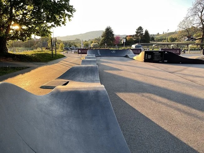 Pumptrack mobile à Montreux en mai 2022