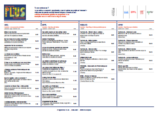 Programme PLUS 2026-2027