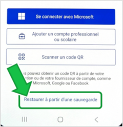 Illustration décrivant comment restaurer à partir de la sauvegarde, sur un nouveau téléphone Android