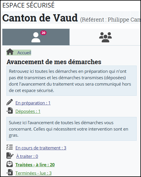 Mes démarches