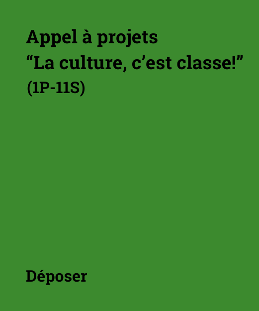 Appel à projets "La culture, c'est classe!" (1P-11s), Déposer
