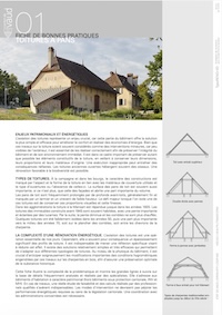 Première page de la fiche 01 "Bonnes pratiques - Toitures à pans"