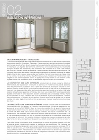 Première page de la fiche 02 "Bonnes pratiques - Isolations intérieures"