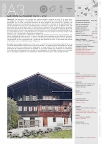 Première page de la fiche A3 "Maison paysanne du XVIIIe - XIXe siècle"