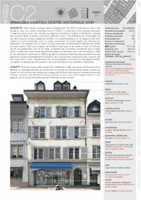 Première page de la fiche C2 "Immeuble contigu situé dans un centre historique"