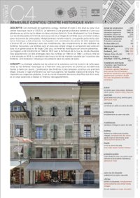 Première page de la fiche C4 "Immeuble contigu situé dans un centre historique protégé"