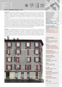 Première page de la fiche F1 "Ilot urbain du début du XXe siècle"