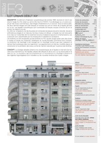 Première page de la fiche F3 "îlot urbain du début du XXe siècle"