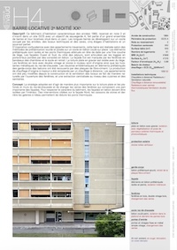 Première page de la fiche H4 "Barre locative, 2e moitié du XXe siècle"