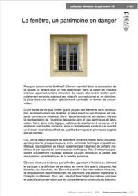 Première page de la publication "La fenêtre, un patrimoine en danger"