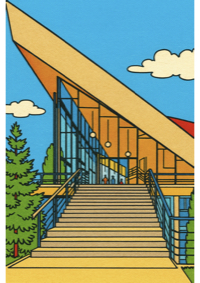 Illustration de l'Aula des Cèdres à Lausanne