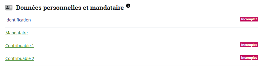 Pré-remplissage infos personnelles
