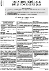 Décision de convocation