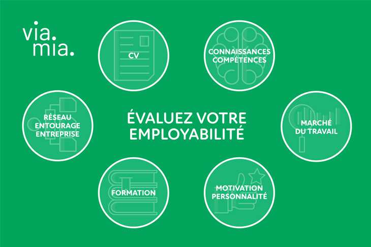 Les différents éléments abordés lors du bilan professionnel viamia afin d'évaluer l'employabilité
