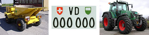Véhicules de transport & plaque blanche